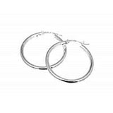 25mm sterling silver hoop earrings