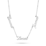 Script Multiple Name Necklace sterling silver