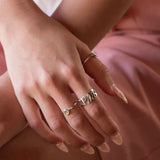 Script Name Band Ring on a hand