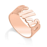 Script Name Band Ring rose gold