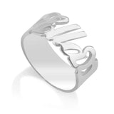 Script Name Band Ring sterling silver