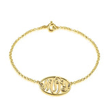 Rimmed Monogram Bracelet