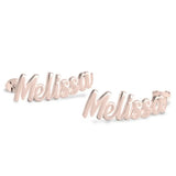 Curved Name Stud Earrings 3
