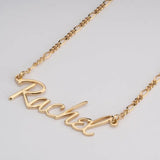 Personalized Name Necklace on Figaro Chain 4