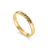 Engraved Band Stacking Ring gold