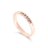 Engraved Band Stacking Ring rose gold