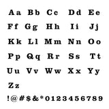 Block Initial Stud Earrings font