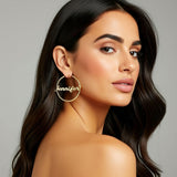 Name Hoop Earrings 