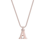 rose gold initial necklace