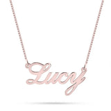 Personalized Classic Script Name Necklace rose gold