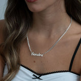 Script Name Necklace on Cuban Chain 3