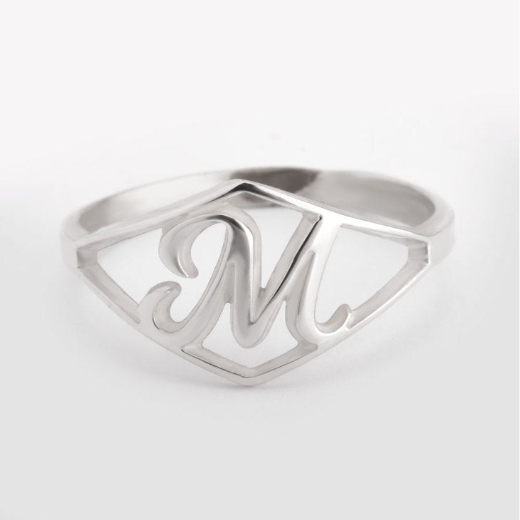 Personalized Script Initial Ring – Bellalicious Boutique