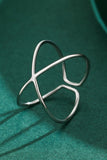 Sterling Silver Crisscross Open Ring