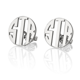 Block Monogram Stud Earrings 2