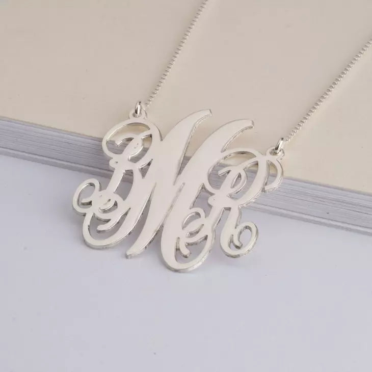 Rose Gold Petite Monogram Split Chain Necklace – Be Monogrammed