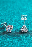 1 Carat Moissanite Stud Earrings