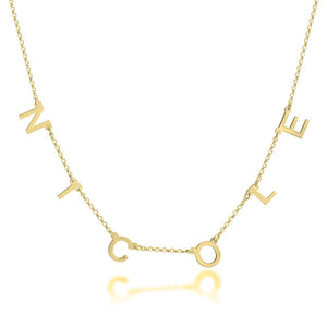 Spaced Letter Name Necklace