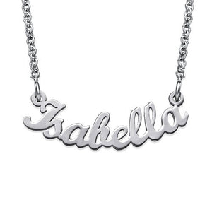 Curved Nameplate Necklace