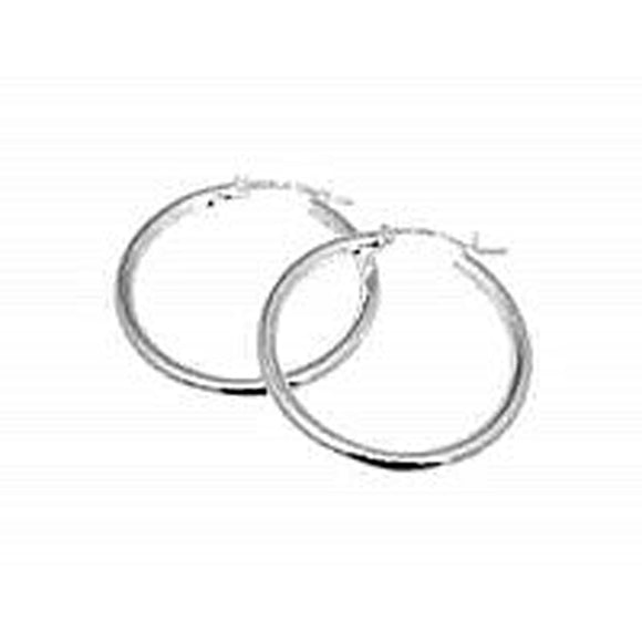 25mm sterling silver hoop earrings