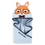 Monogrammed Hooded Bath Towel - Fox