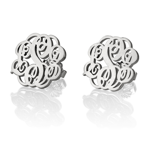 Monogram Stud Earrings