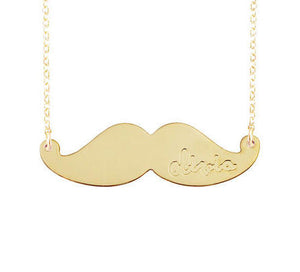 Personalized Mustache Necklace - Bellalicious Boutique
 - 1
