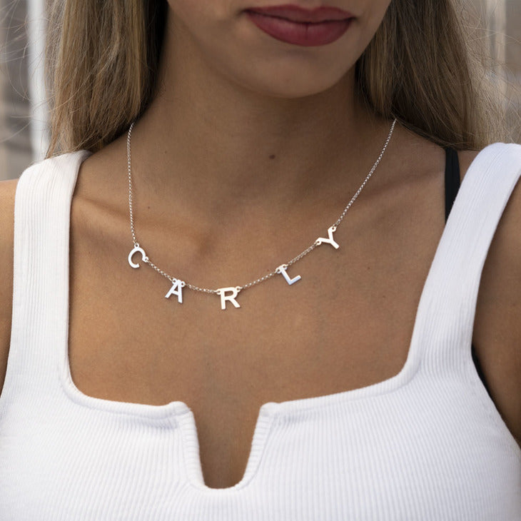 Spaced Letter Name Necklace